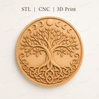 CNC & impression 3D arbre de vie celtique, STL haute qualité pour sculpture bois et décoration murale