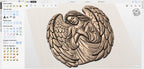 CNC-Datei Schutzengel-Flügel, Holz-Basrelief Gedenkstätte, spirituelle Wanddekoration, Holzskulptur, 3D STL-Graviermodell