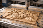 Fichier CNC panneau texture bois florale – bas-relief motif nature pour sculpture bois, design façade meuble et décoration murale STL
