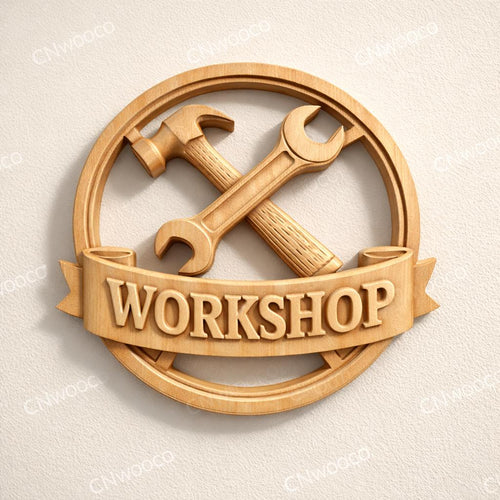 Fichier CNC panneau workshop outils bois, bas-relief atelier menuisier, décoration murale garage, modèle gravure 3D STL