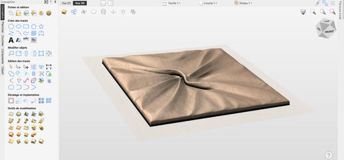 Fichier CNC panneau texture bois tissu, bas-relief effet textile décoratif, décoration murale, surface bois sculptée, modèle gravure 3D STL