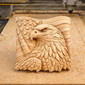 Fichier CNC aigle américain – bas-relief drapeau USA pour sculpture bois, décoration murale patriotique STL