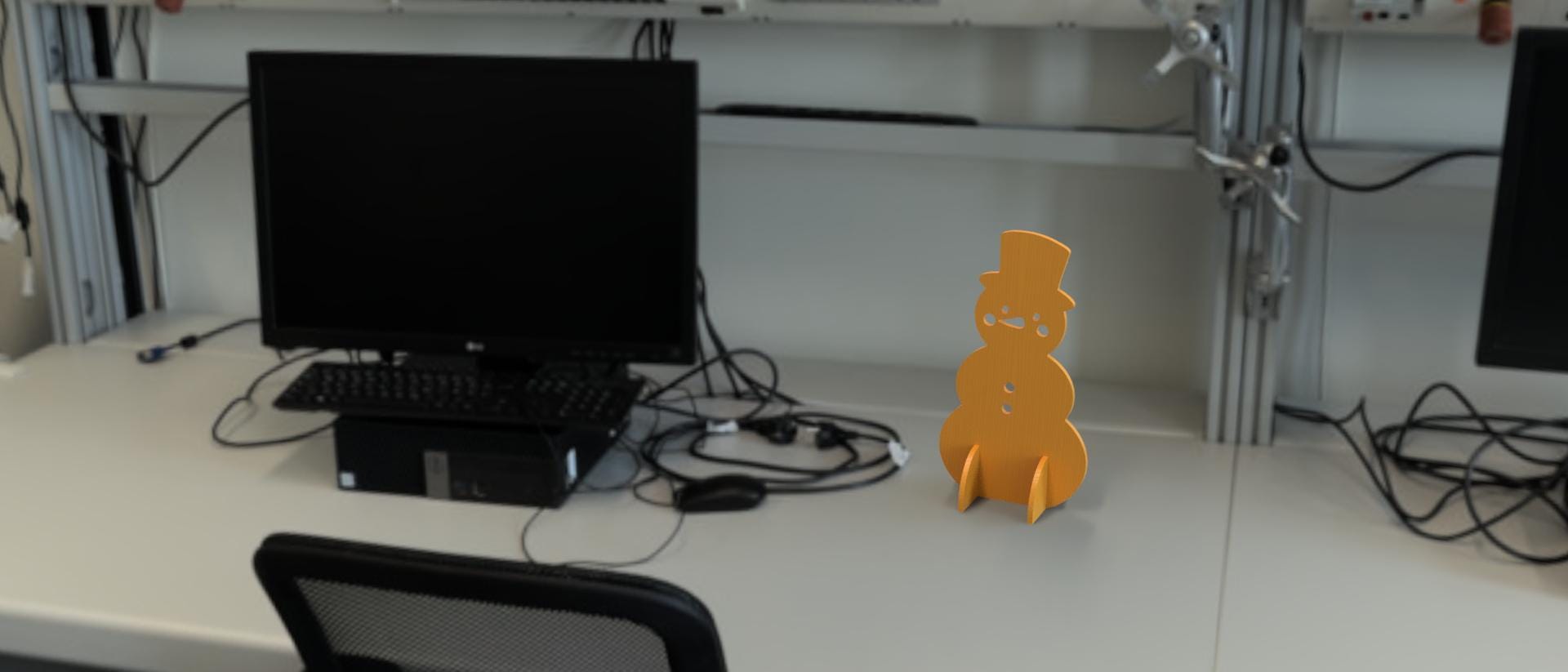CNC- & Laser-Schneemann Weihnachten – Weihnachtsdekoration für CNC und Laser, Formate svg dxf ai pdf crv3d crv