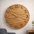 CNC-Datei für abstrakte, moderne Wanduhr – 3D-Relief für Holzskulptur, Wanddeko-Design STL