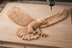 Fichier CNC & impression 3D aigle royal en vol – bas-relief d’aigle américain pour sculpture bois et décoration murale STL