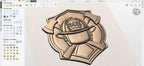 CNC-Datei Feuerwehrhelm, Holz-Flachrelief Feuerwehr, Wanddekoration Feuerwehr, Holzskulptur, 3D-STL-Gravurmodell