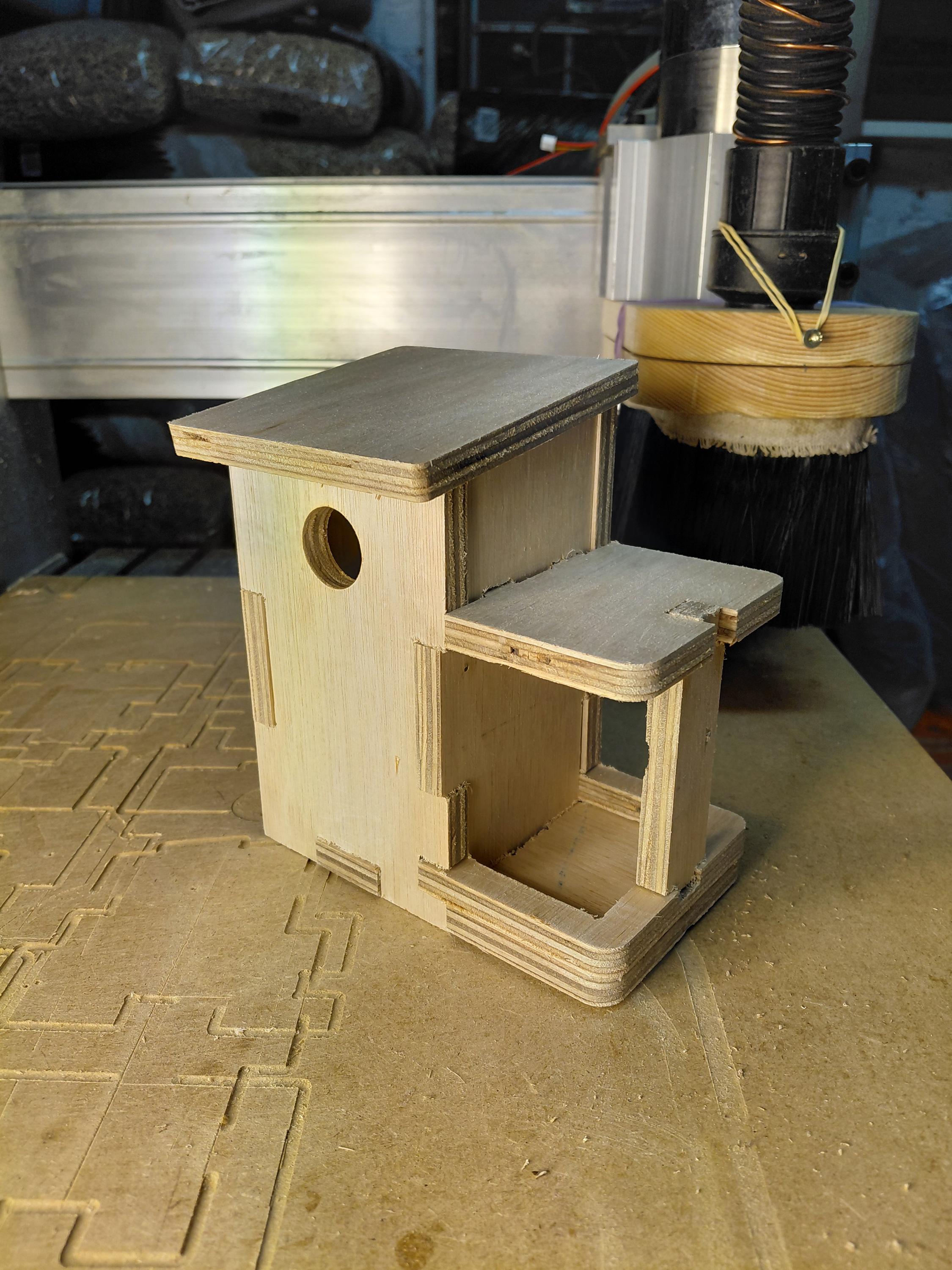 Fichier CNC lot 2 nichoirs oiseaux, modèles 3D décor jardin, digital download, fichiers dxf svg ai pdf crv crv3d