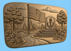 CNC & impression 3D mémorial militaire USA, drapeau américain, jardin commémoratif patriotique, fichier STL