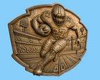 Relief football américain joueur 27, CNC & impression 3D, fichier STL, STL de très haute qualité
