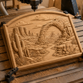 CNC & impression 3D relief désert américain, arches rocheuses, cactus et paysage western, fichier STL très haute qualité