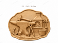 Relief de forgeron avec enclume CNC & impression 3D, forge et outils, fichier STL très haute qualité