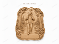 CNC & impression 3D père et enfant en forêt, relief bois fête des pères à personnaliser, fichier STL