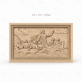 Fichier CNC & impression 3D Jésus apaisant la tempête, scène biblique en bateau, haute qualité relief STL
