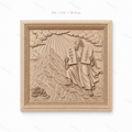 Fichier CNC & impression 3D Moïse et les dix commandements, scène biblique sur montagne, haute qualité relief STL