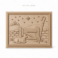 Fichier CNC & impression 3D agneau berger, porte en bois et étoile, haute qualité relief STL
