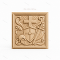 Fichier CNC & impression 3D bouclier croix et épée, casque médiéval, haute qualité relief STL