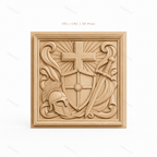 Fichier CNC & impression 3D bouclier croix et épée, casque médiéval, haute qualité relief STL