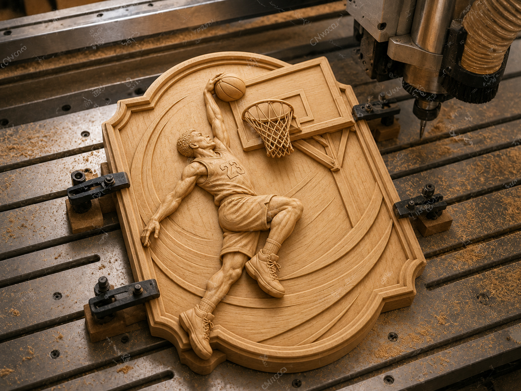 Relief basket joueur numéro 23 en dunk, CNC & impression 3D, fichier STL pour gravure bois, STL de très haute qualité
