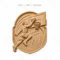 CNC & impression 3D relief joueur de basket en dunk avec panier et foule, fichier STL très haute qualité