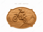 Relief motocross en montagne, CNC & impression 3D, fichier STL, STL de très haute qualité