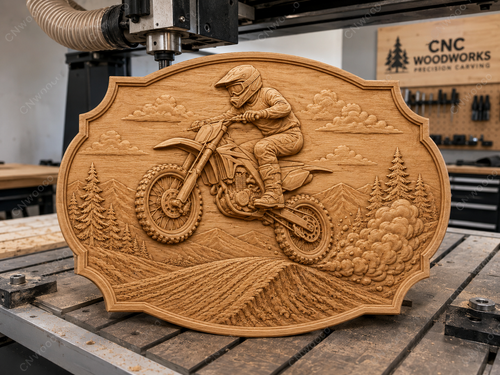 Relief motocross en montagne, CNC & impression 3D, fichier STL, STL de très haute qualité