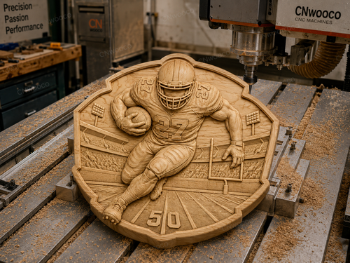 Relief football américain joueur 27, CNC & impression 3D, fichier STL, STL de très haute qualité