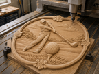 Relief golf joueur sur parcours, CNC & impression 3D, fichier STL, STL de très haute qualité