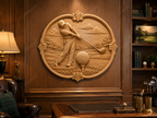 Relief golf joueur sur parcours, CNC & impression 3D, fichier STL, STL de très haute qualité