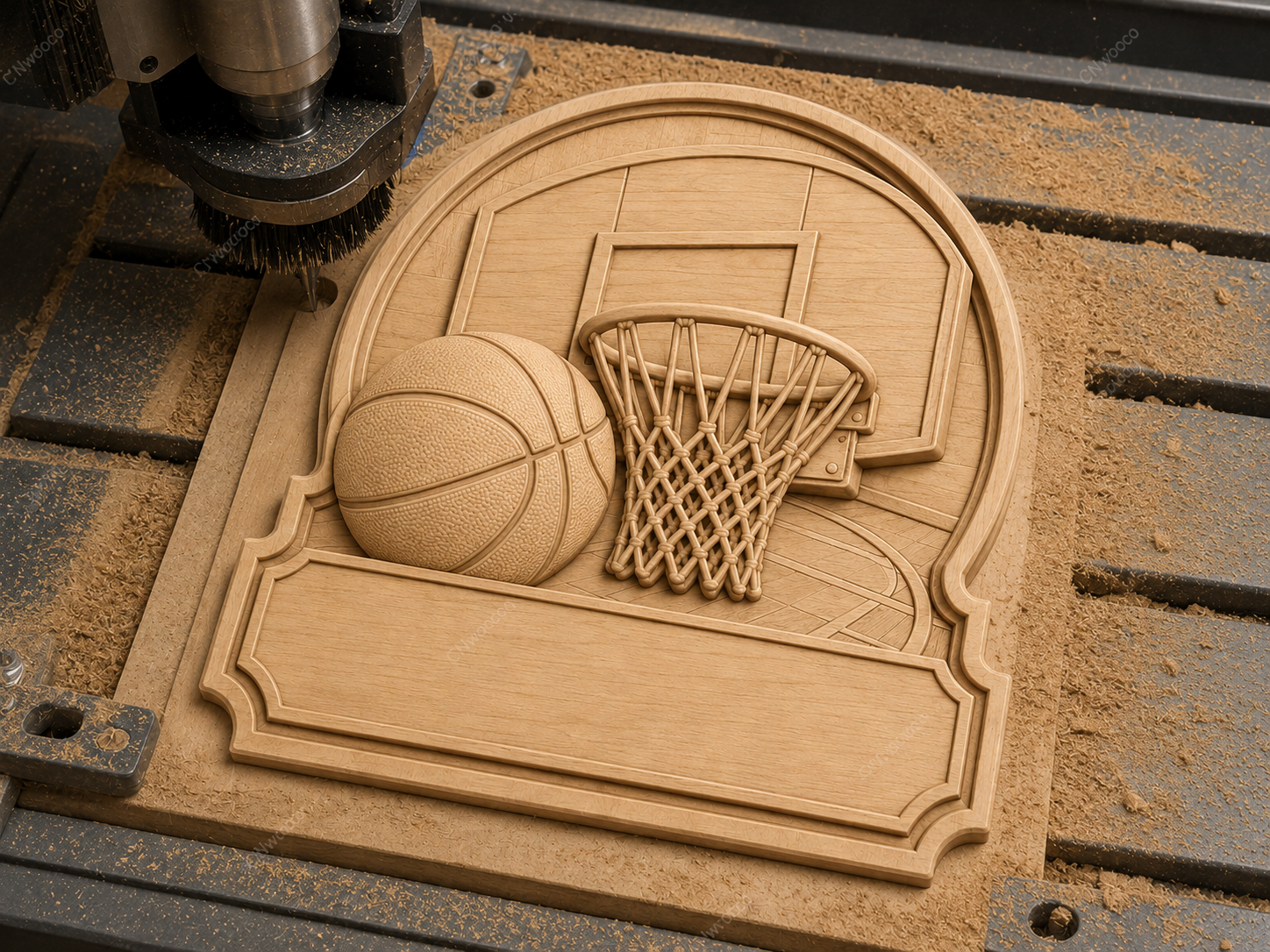 CNC & impression 3D relief basketball à personnaliser, panier ballon, déco sport, STL très haute qualité