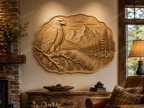 Relief aigle montagne et lac CNC & impression 3D, fichier STL décoration murale nature, STL de très haute qualité