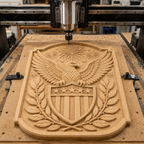 CNC & impression 3D relief aigle américain, blason USA, étoiles et feux d’artifice, sculpture bois fichier STL haute qualité