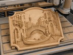 Fichier CNC & impression 3D bas-relief Venise gondole, décor mural canal italien, modèle 3D STL très haute qualité