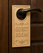 Fichier CNC & impression 3D plaque porte 'Guest Room', décoration chambre, STL très haute qualité