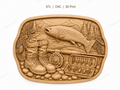 CNC & impression 3D relief pêche à la truite, fly fishing, décor pêcheur, fichier STL très haute qualité