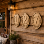 Fichier CNC pack chiffres 0 à 9, numéros de maison en bois, plaques adresse montagne, STL très haute qualité