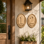 Fichier CNC pack chiffres 0 à 9, numéros de maison en bois, plaques adresse montagne, STL très haute qualité
