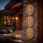 Fichier CNC pack chiffres 0 à 9, numéros de maison en bois, plaques adresse montagne, STL très haute qualité