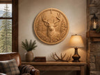 CNC & impression 3D cerf en forêt, relief chasse et nature STL haute qualité pour sculpture bois et décoration lodge