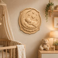 CNC & 3D-Druck, schlafendes Baby auf Mond Relief, Kinderzimmer Deko für Holzgravur, hochwertiges STL