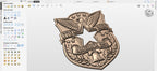Fichier CNC & impression 3D America 250 – bas-relief aigle USA 1776-2026, Liberty Bell, 4th of July STL bois