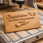 Fichier CNC & impression 3D panneau félicitations diplôme – bas-relief graduation pour sculpture bois, décoration murale STL
