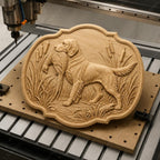 CNC & impression 3D chien de chasse rapportant un faisan, fichier STL très haute qualité
