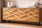 Fichier CNC panneau texture bois vague moderne – bas-relief pour sculpture bois, design façade meuble et décoration murale STL
