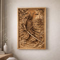 Fichier CNC & impression 3D samouraï japonais et carpe koï – bas-relief asiatique détaillé pour sculpture bois, décoration murale STL