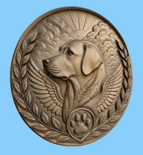 CNC & impression 3D chien ange mémorial, STL de haute qualité pour souvenir animal et sculpture bois