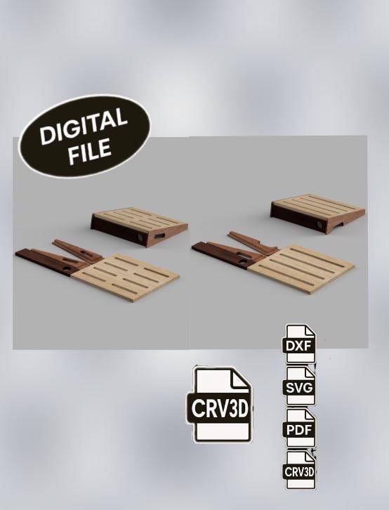 Fichier CNC lot 2 pedalboards guitare, support pédales effet, digital download, fichiers stl dxf svg pdf crv crv3d