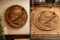 Fichier CNC poisson bass pêche, bas-relief bois nature, décoration murale lac cabane, cadeau pêcheur, modèle gravure 3D STL