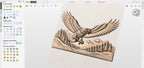CNC-Datei Adler 3D-Relief, Wanddekoration Wildtier, Holzskulptur, Gravurfräser Modell STL