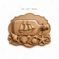 CNC & impression 3D bateau en bouteille avec coquillages, fichier STL très haute qualité