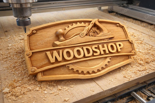 Fichier CNC panneau atelier bois – bas-relief menuiserie pour sculpture bois, décoration murale workshop STL
